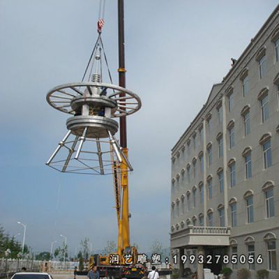 公司不锈钢避雷针景观雕塑