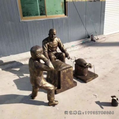 街道人物民俗铜雕