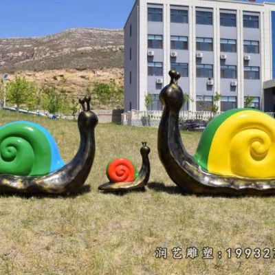 学校动物蜗牛铜雕