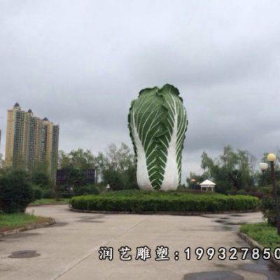 小区玻璃钢白菜雕塑