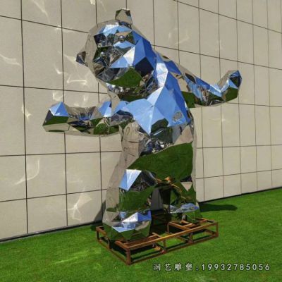 园林不锈钢熊雕塑